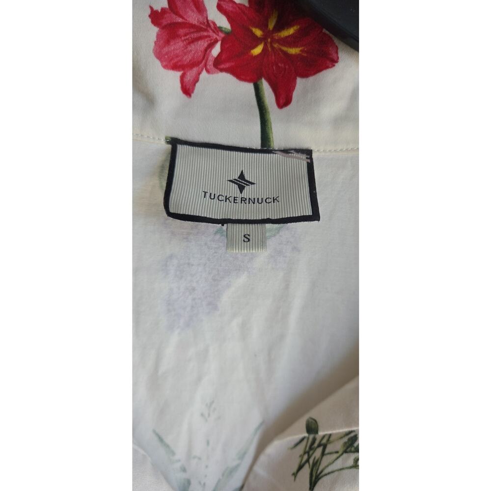 Women's Tuckernuck Floral Lightweight Designer Summer Y2K Blouse Size S - Picture 5 of 14